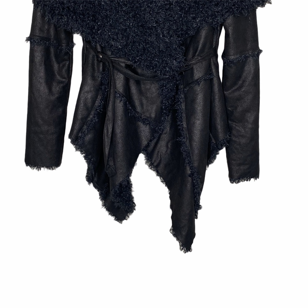 VHTF: UNIF ☻︎ Blogger Fave Chelsea Vegan Shearling Draped Asymmetrical Jacket ☻︎ - Picture 6 of 17